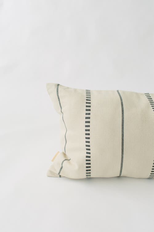 Loom Imports Brocade Lumbar Pillow In White
