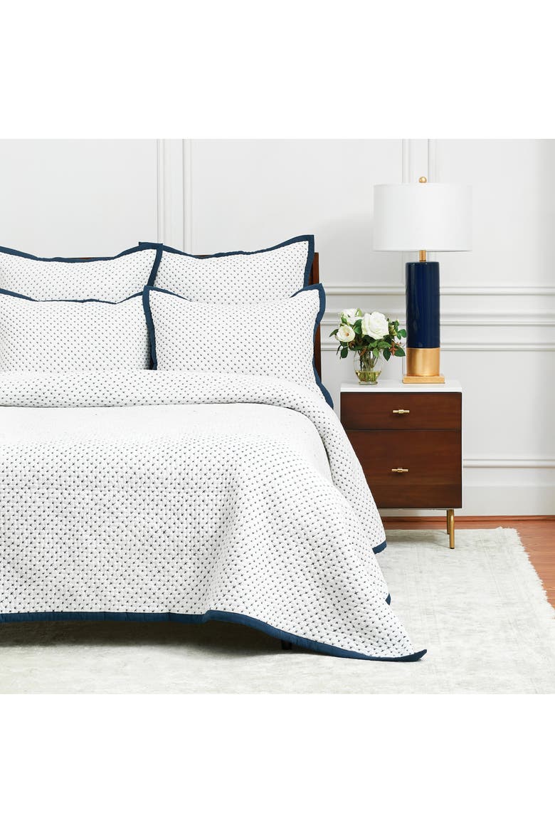Hanima Navy Queen Bed Quilt, Main, color, Blue