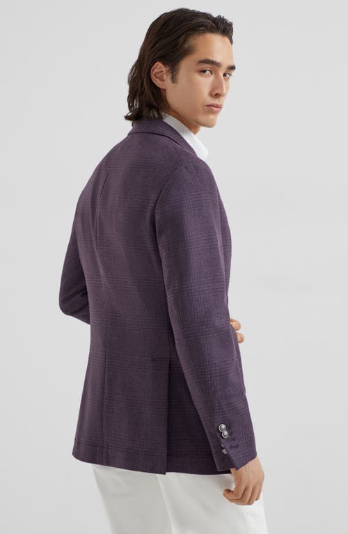 Brunello Cucinelli Blazer With Metal Buttons In Purple