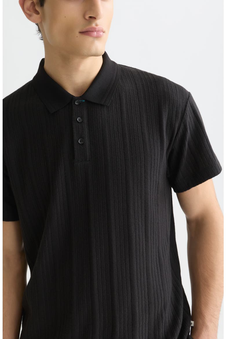 Relaxed Fit Rib Polo, Alternate, color, METEORITE