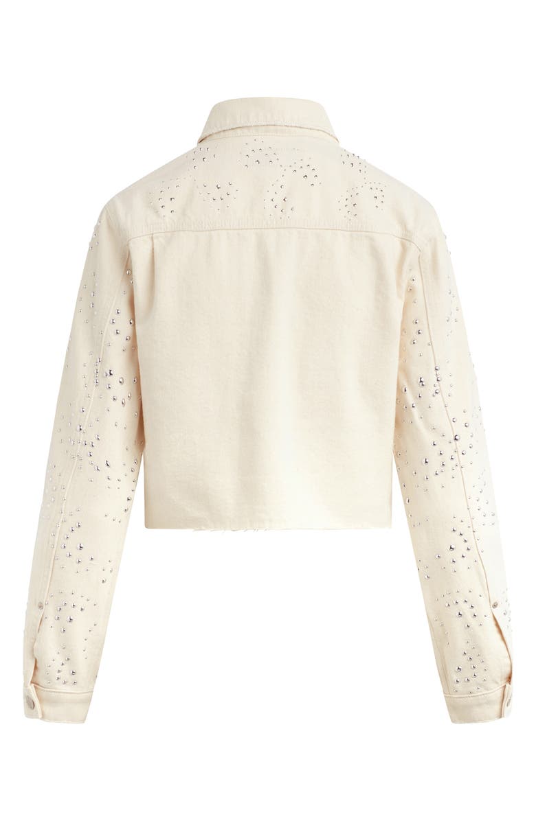 Hudson Jeans Lola Studded Shrunken Denim Jacket, Alternate, color,
