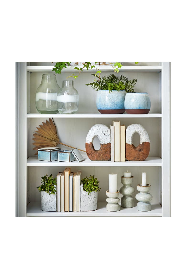 White Terracotta Utensil Bookend Decorative Home Accent, Alternate, color, White