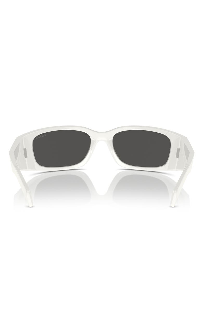 Prada 60mm Symbole Butterfly Sunglasses, Alternate, color, Bone