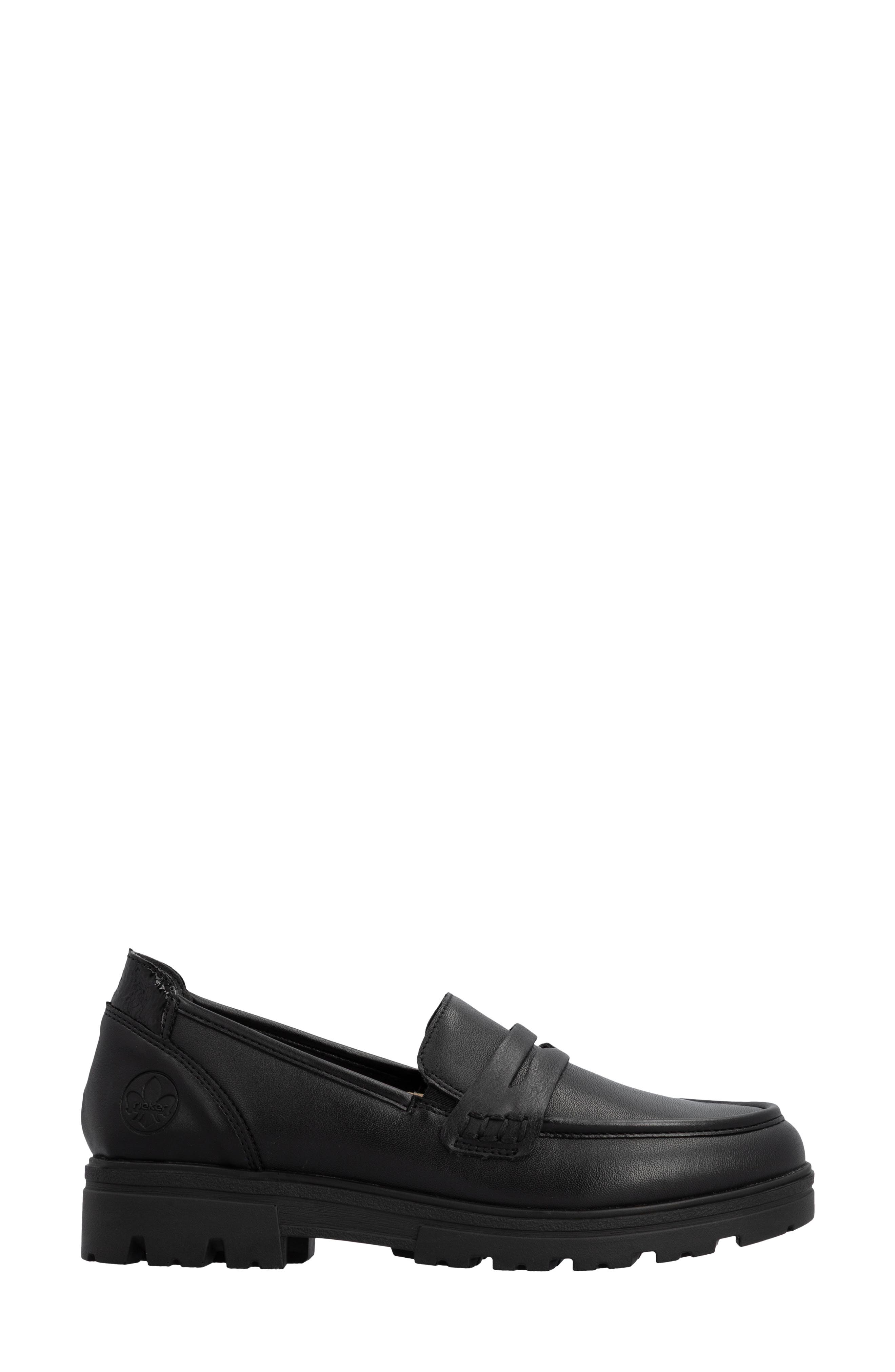 Nadja 50 Faux Leather Loafer, Alternate, color, BLACK/ BLACK/ BLACK