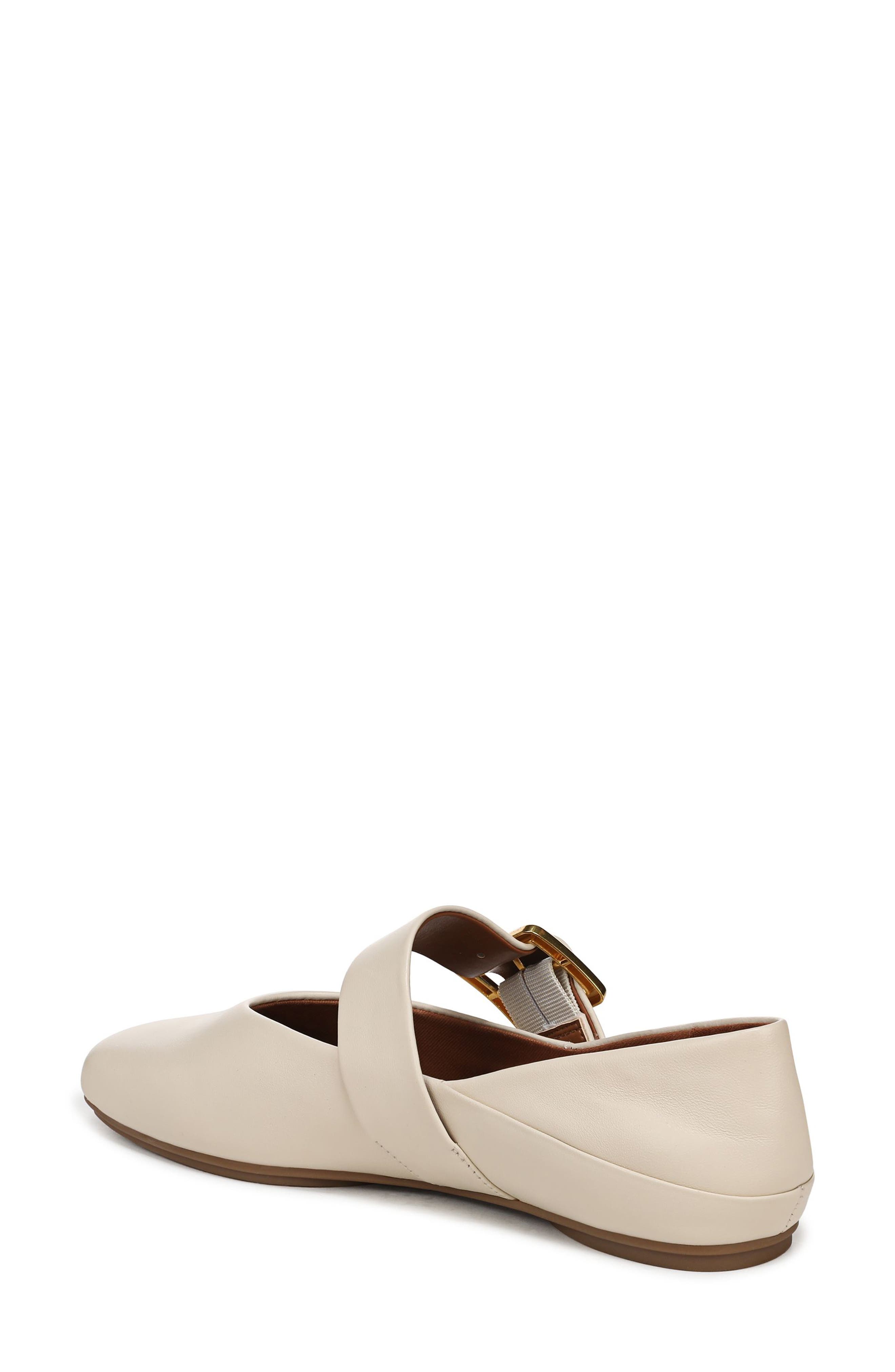 Oakes Square Toe Flat, Alternate, color, IVORY WHITE