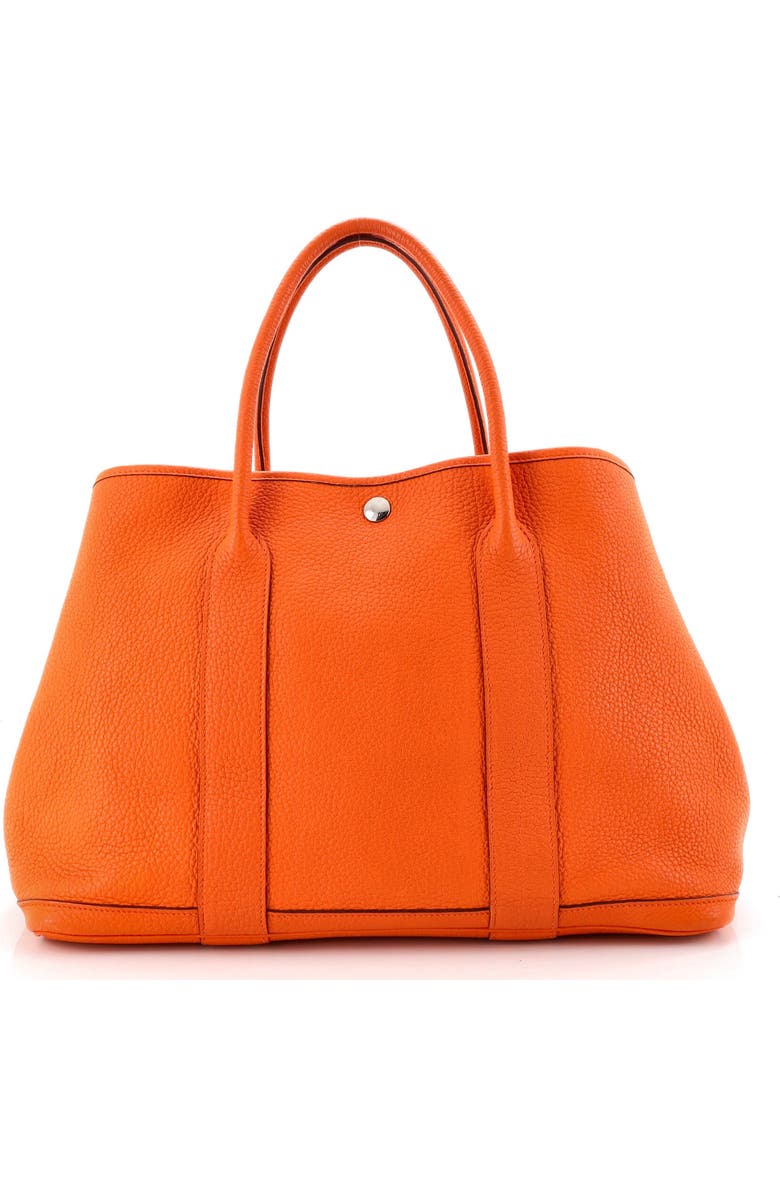 Pre-Owned Hermes Garden Party Tote Leather 36, Main, color, Orange H