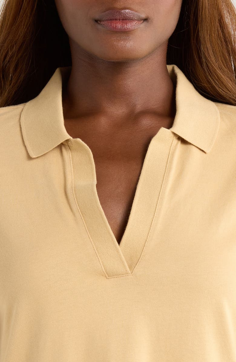 Tommy Bahama Islandscape Jersey Polo Dress, Alternate, color, Croissant