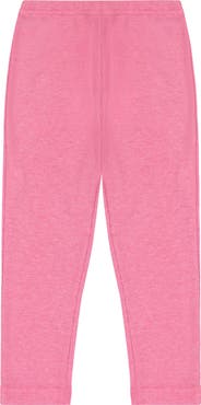 Busy Bees Leggings Pink Ribbed Knit
