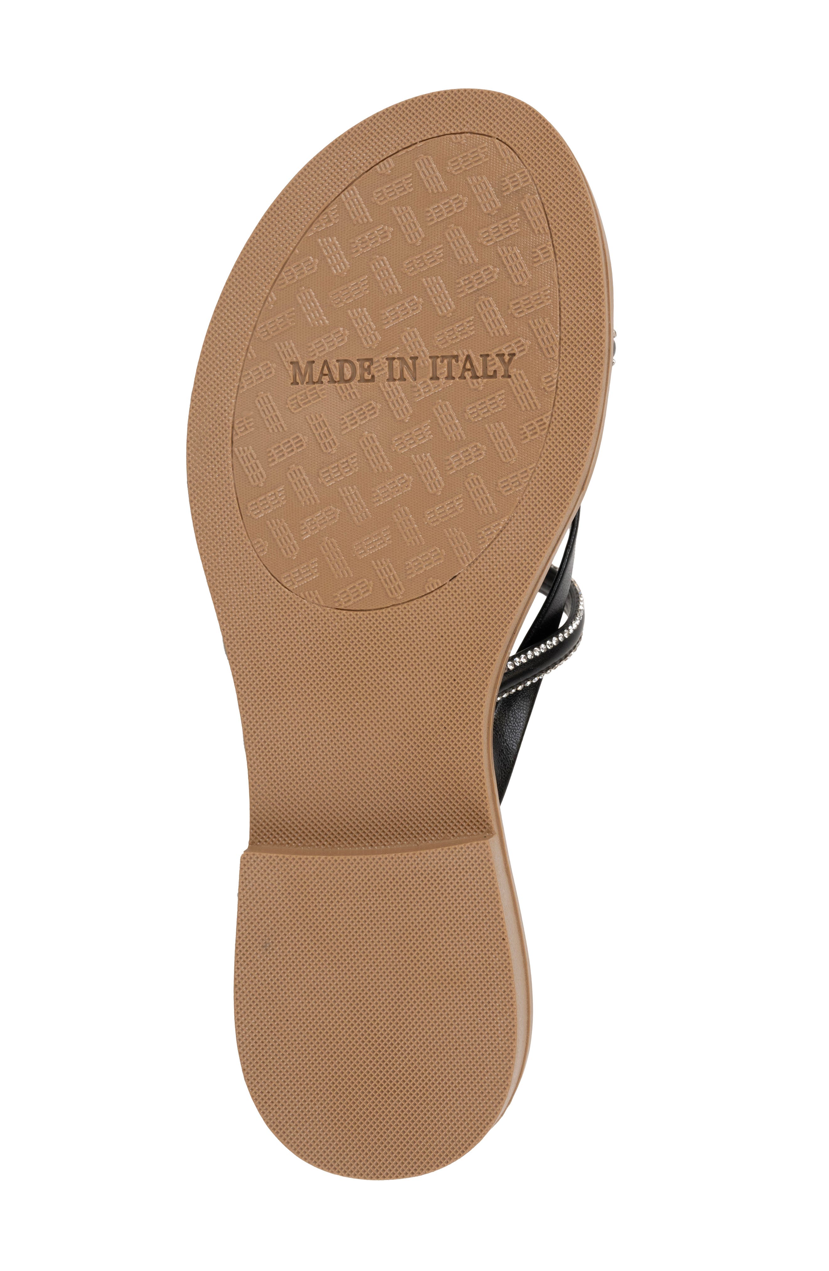 ITALIAN SHOEMAKERS Liesel Rhinestone Sandal, Alternate, color, Black