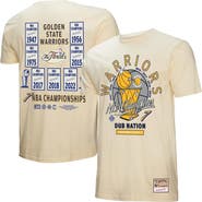 Mitchell & Ness Men's Mitchell & Ness Cream Golden State Warriors Hardwood Classics Champions Vintage T-Shirt