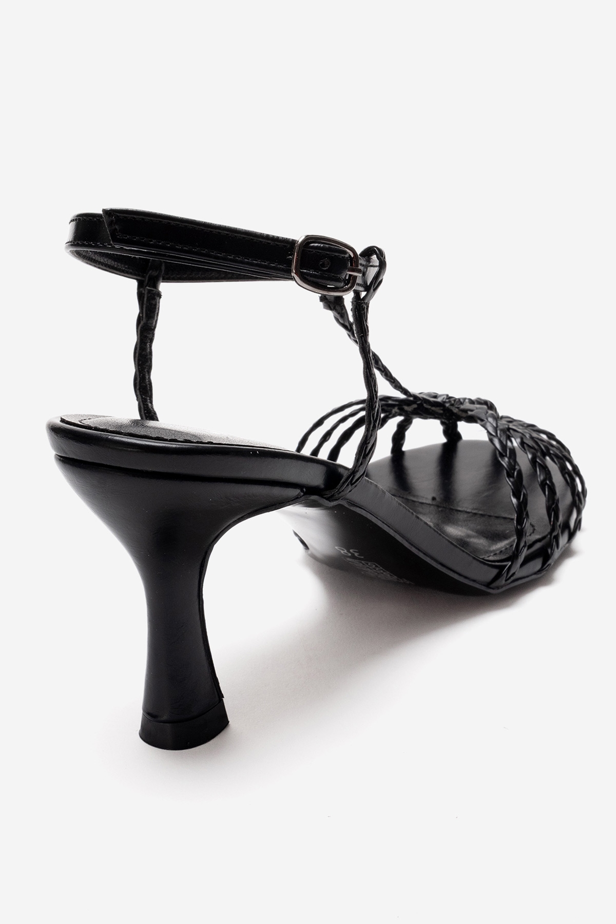 Prologue Shoes Gerald Woven Strap Stiletto Pump, Alternate, color, Black