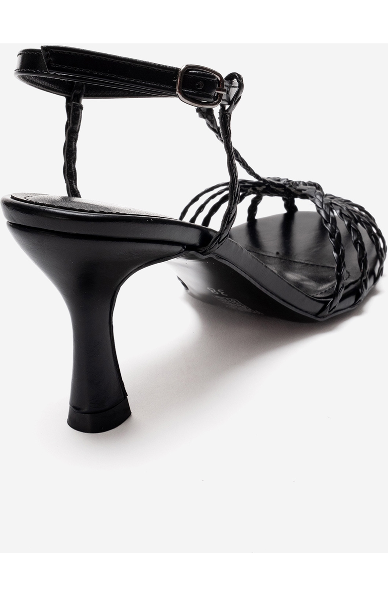 Prologue Shoes Gerald Woven Strap Stiletto Pump, Alternate, color, Black