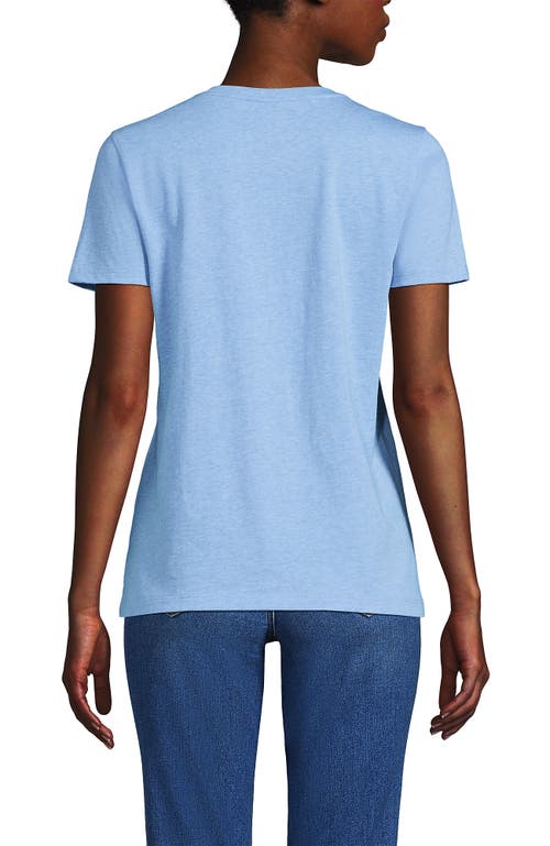 Lands' End Relaxed Supima Cotton V-neck T-shirt In Blue