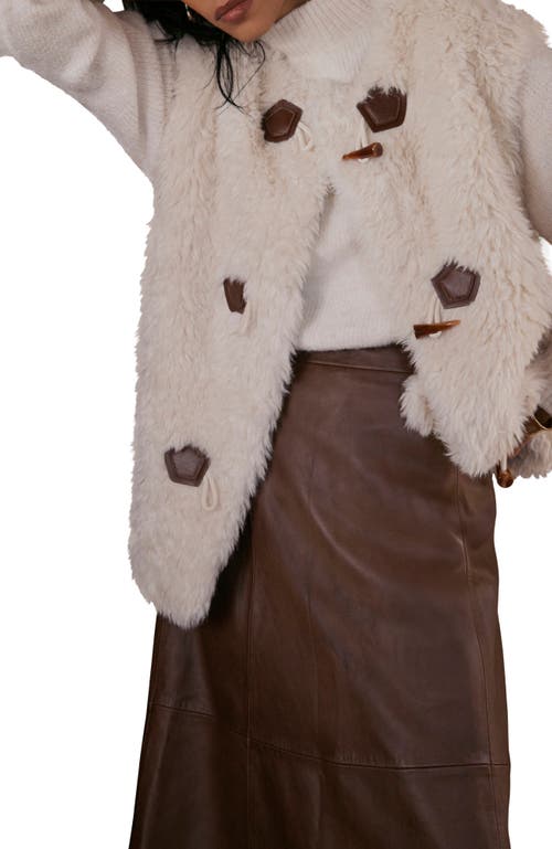 Mint Velvet Faux Fur Vest In Black
