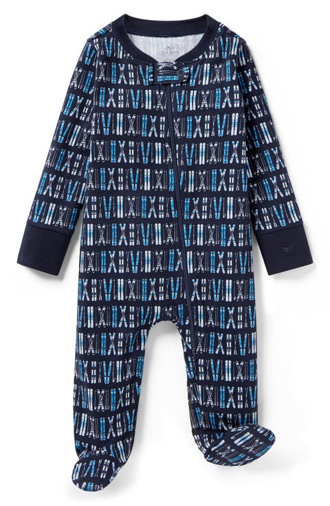 Print Pima Cotton Fitted One-Piece Pajamas (Baby)