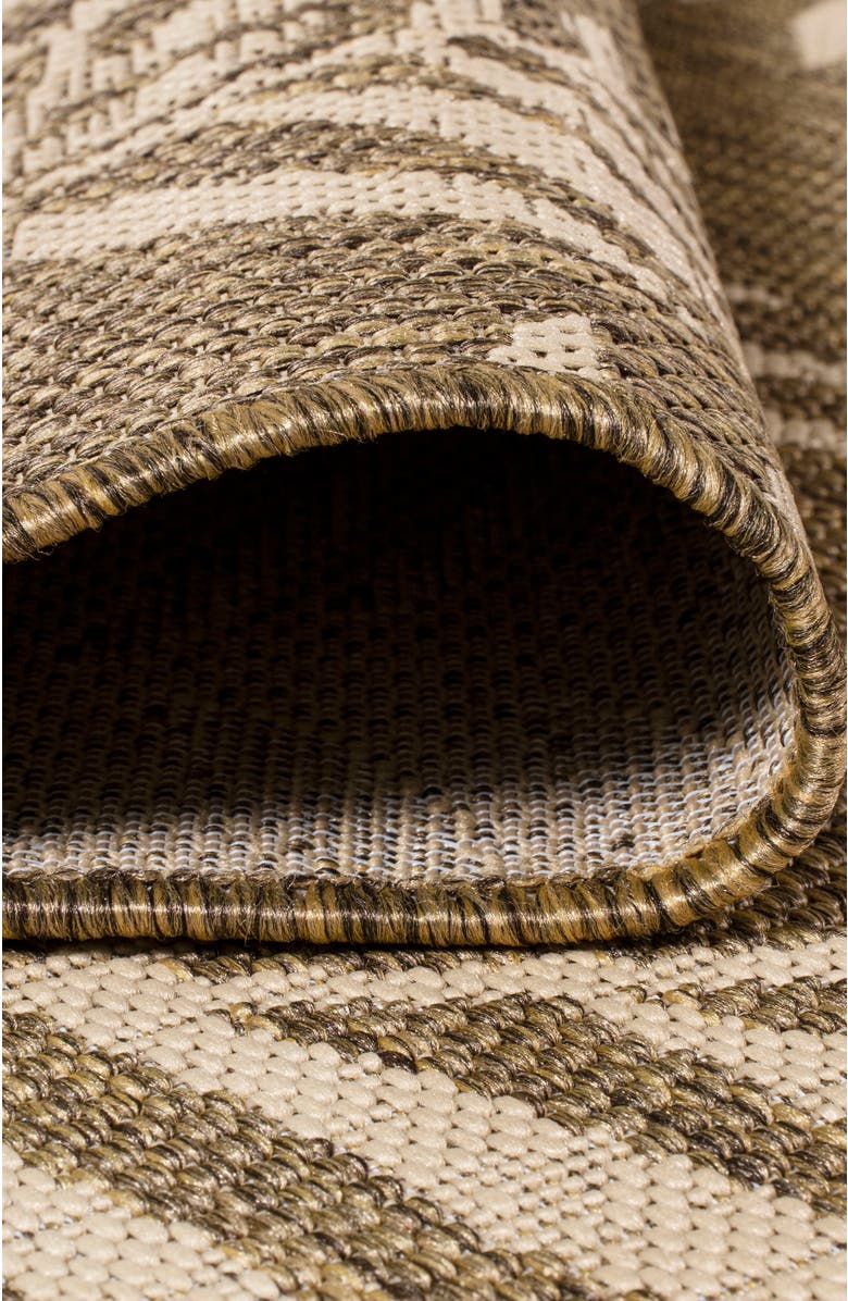 JONATHAN Y Nevis Palm Frond Indoor/Outdoor Area Rug, Alternate, color, Brown/Beige