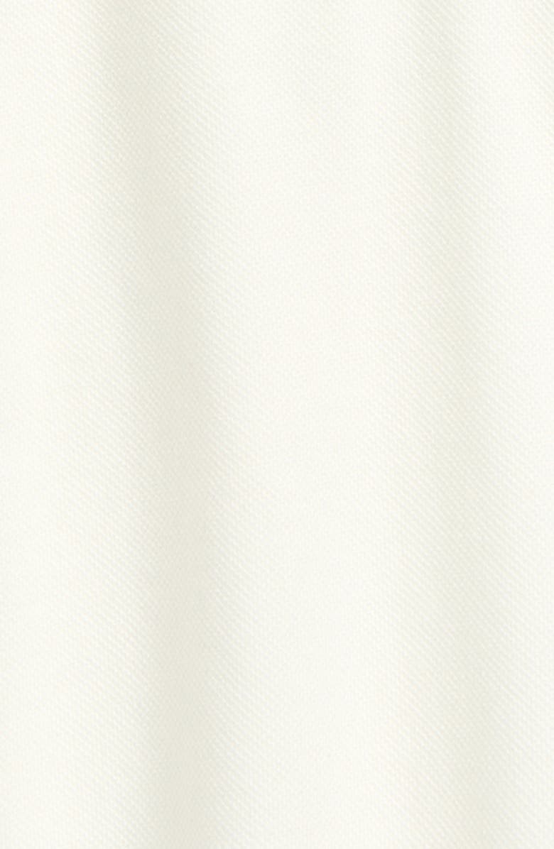 Moncler Kids' Tipped Stretch Cotton Piqué Polo, Alternate, color, White