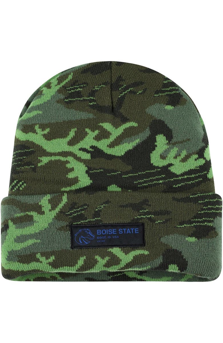 Nike Men's Nike Camo Boise State Broncos Veterans Day Cuffed Knit Hat, Main, color, Camo