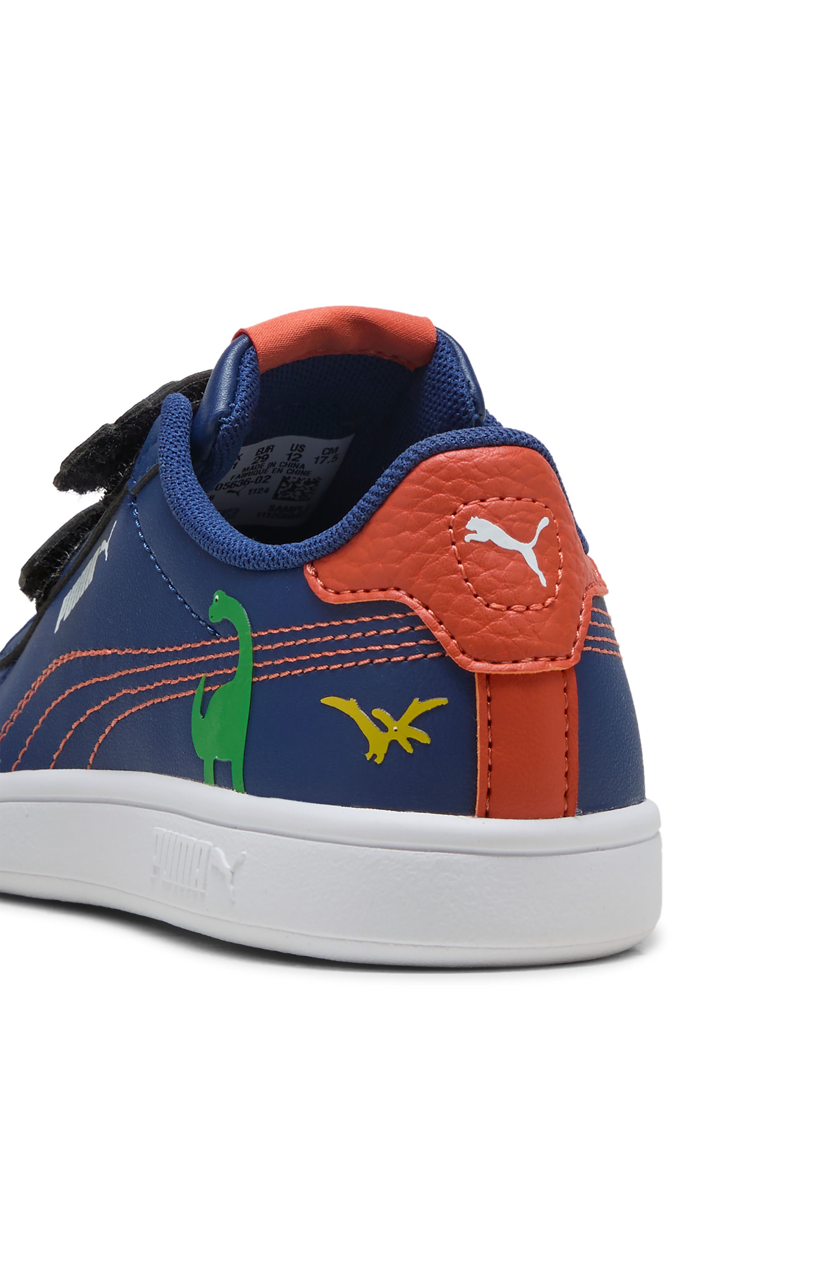 PUMA Kids' Smash 3.0 Dino Sneaker, Alternate, color, Blue Jewel/ Green Fruit