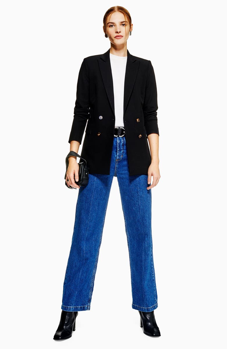 Topshop Double Breasted Jacket, Alternate, color,