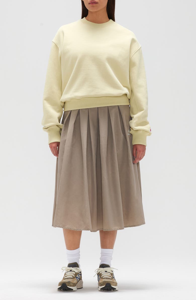 New Balance Made in USA Oversize Cotton French Terry Crewneck Sweatshirt, Alternate, color, Yellow