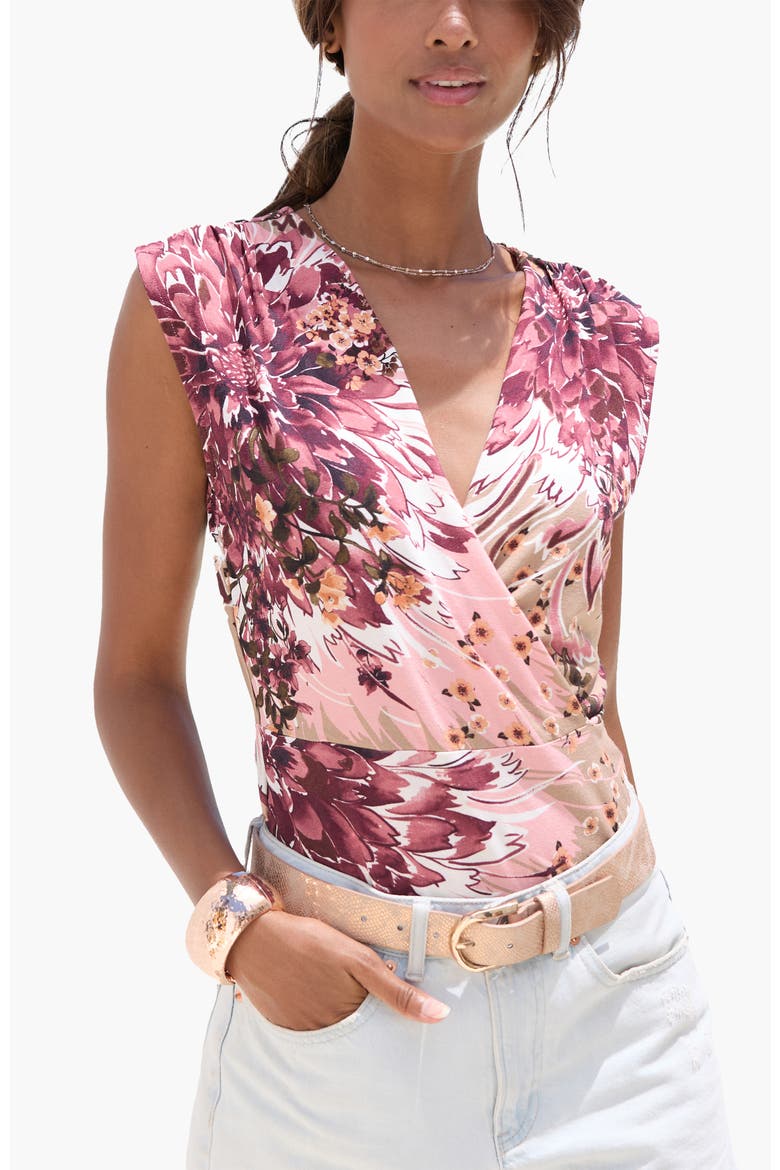 Wrap Look Top, Main, color, Taupe Berry