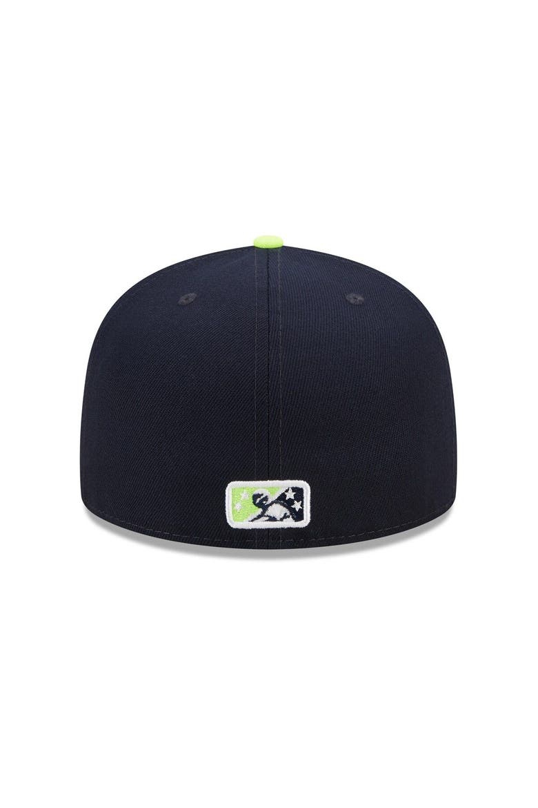 Men's New Era Navy/Neon Green Columbia Fireflies Marvel x Minor League 59FIFTY Fitted Hat, Alternate, color, Navy