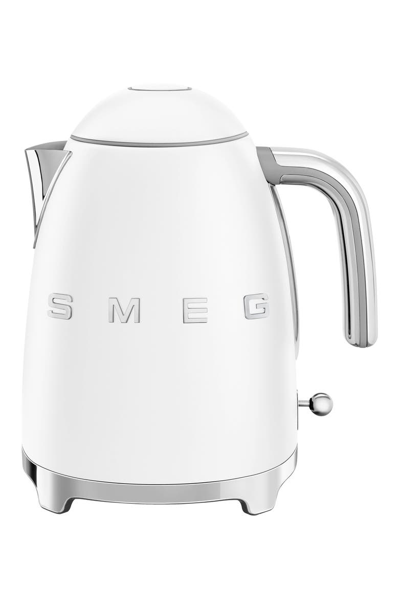 '50s Retro Style Electric Kettle, Main, color, MATTE WHITE