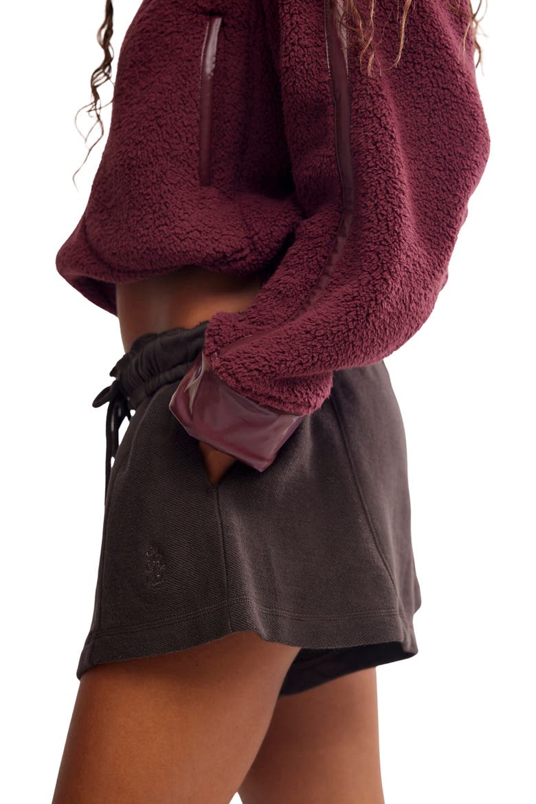 FP Movement High Press High Rise Cotton Shorts, Alternate, color, CHOCOLATE