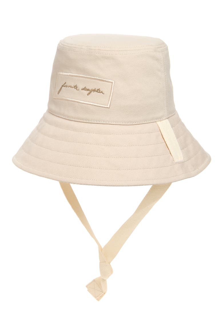 Script Cotton Bucket Hat, Main, color, KHAKI
