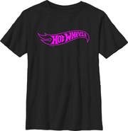 Hot Wheels Boy's Hot Wheels Classic Pink Logo  Graphic T-Shirt