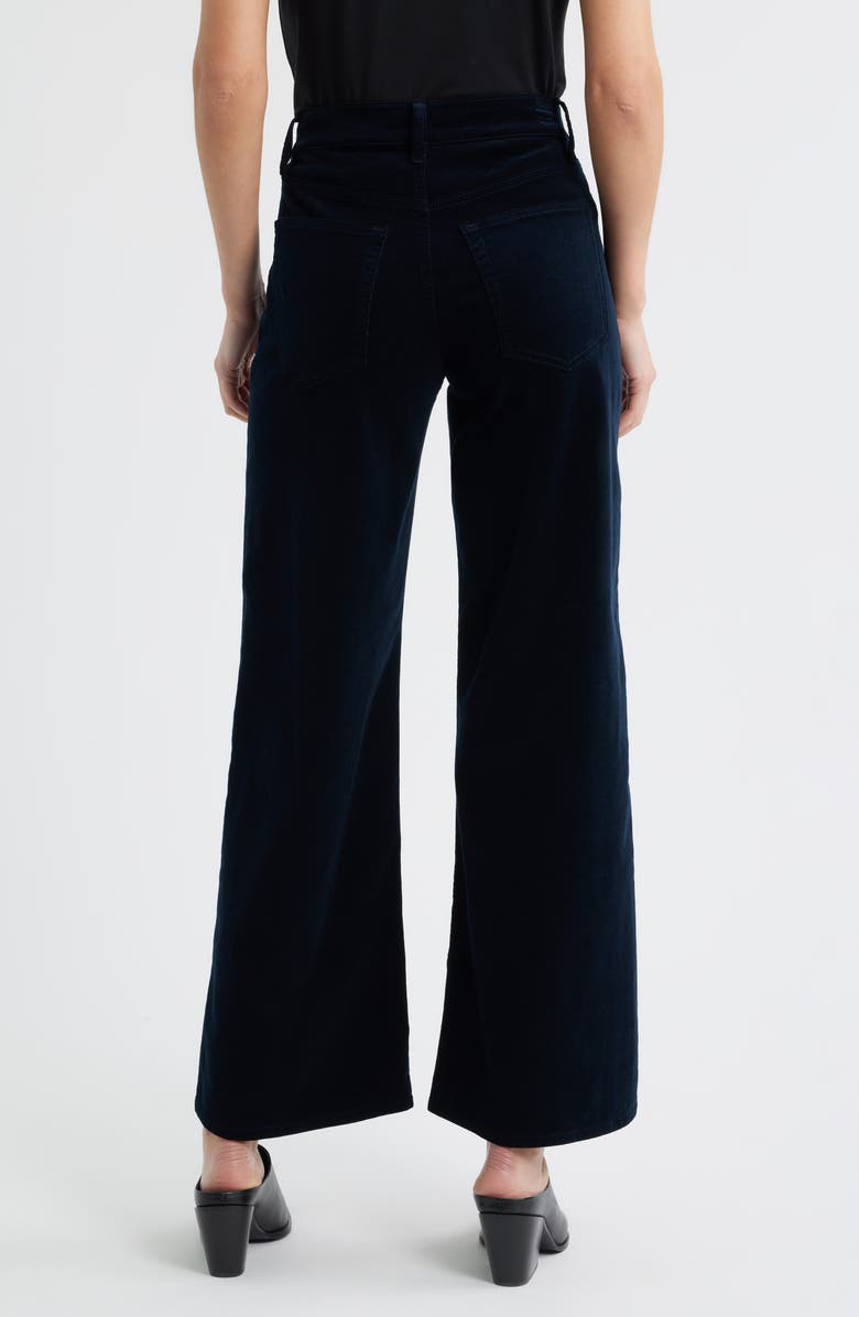 FRAME Le Slim Palazzo Corduroy Pants, Alternate, color, Navy