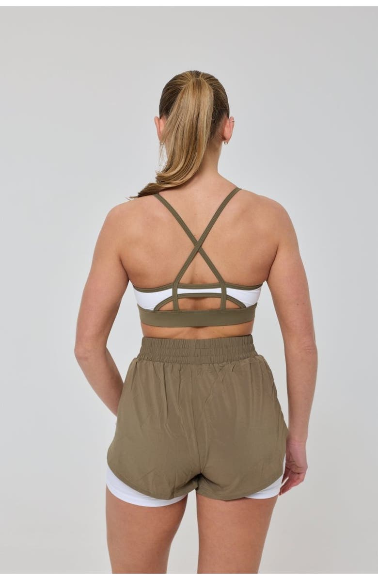 OOSC Elite 2 in 1 Running Shorts - Khaki, Alternate, color, Khaki