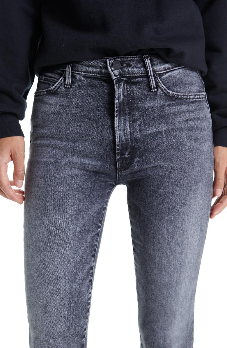 MOTHER The Rascal High Waist Frayed Ankle Slim Jeans, Alternate, color,