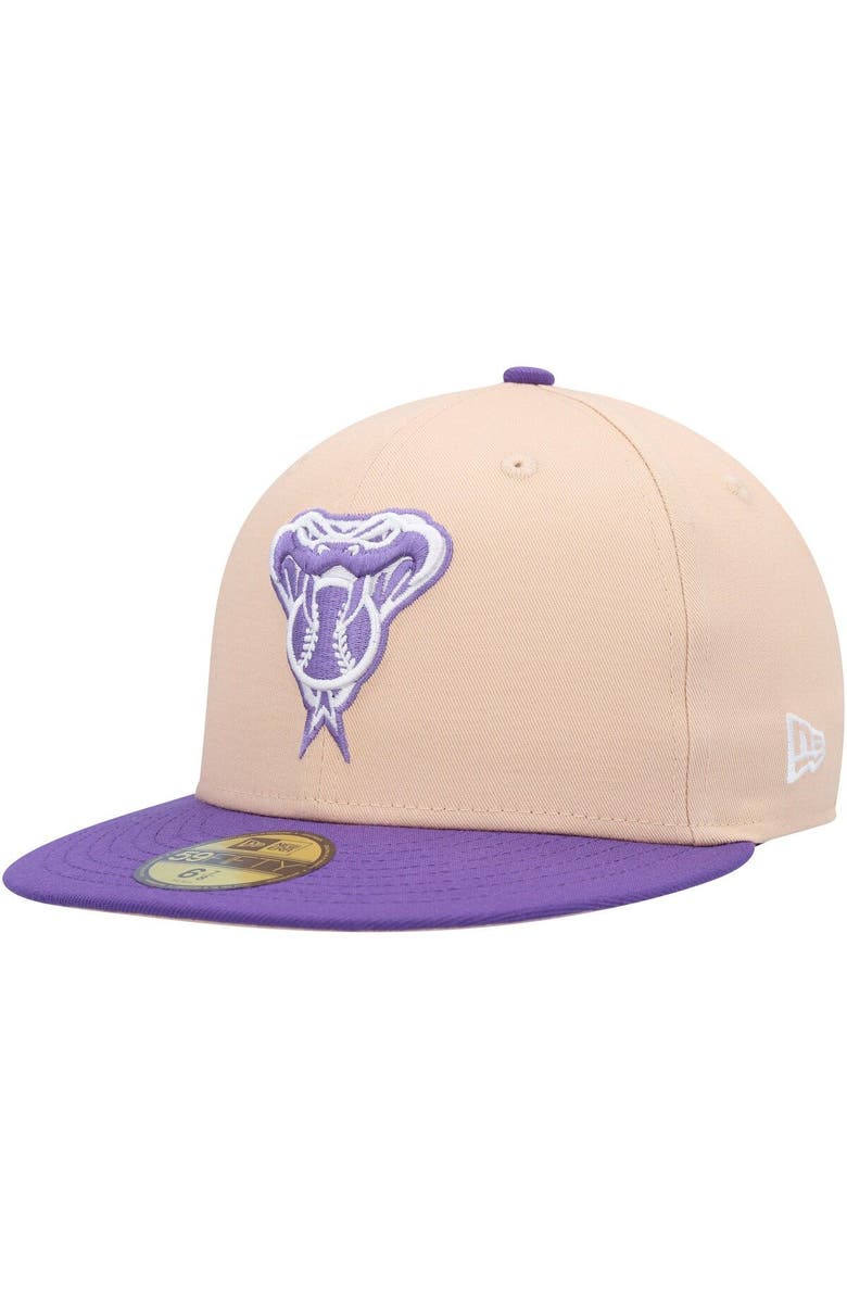 New Era Men's New Era Orange/Purple Arizona Diamondbacks 2001 World Series Side Patch 59FIFTY Fitted Hat, Alternate, color, 