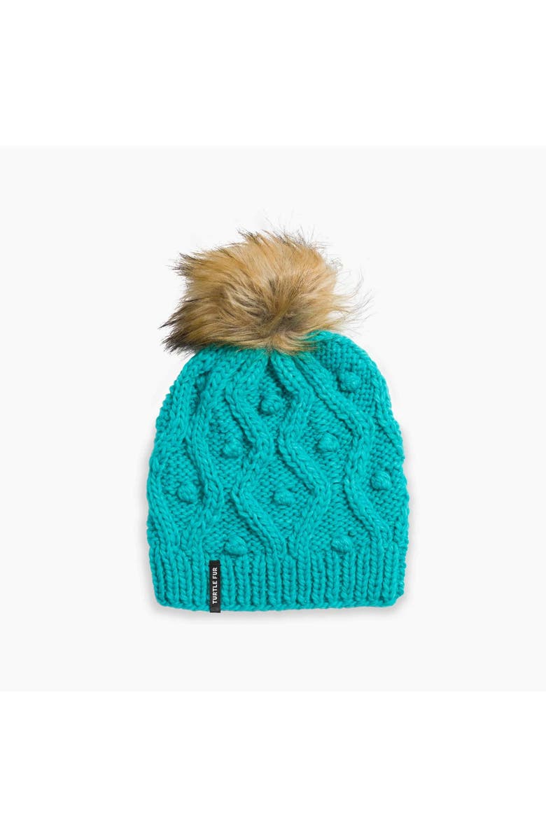 Turtle Fur Piper Slouch Beanie, Main, color, Turquoise