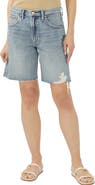 Silver Jeans Co. Relaxed Raw Hew Denim Bermuda Shorts