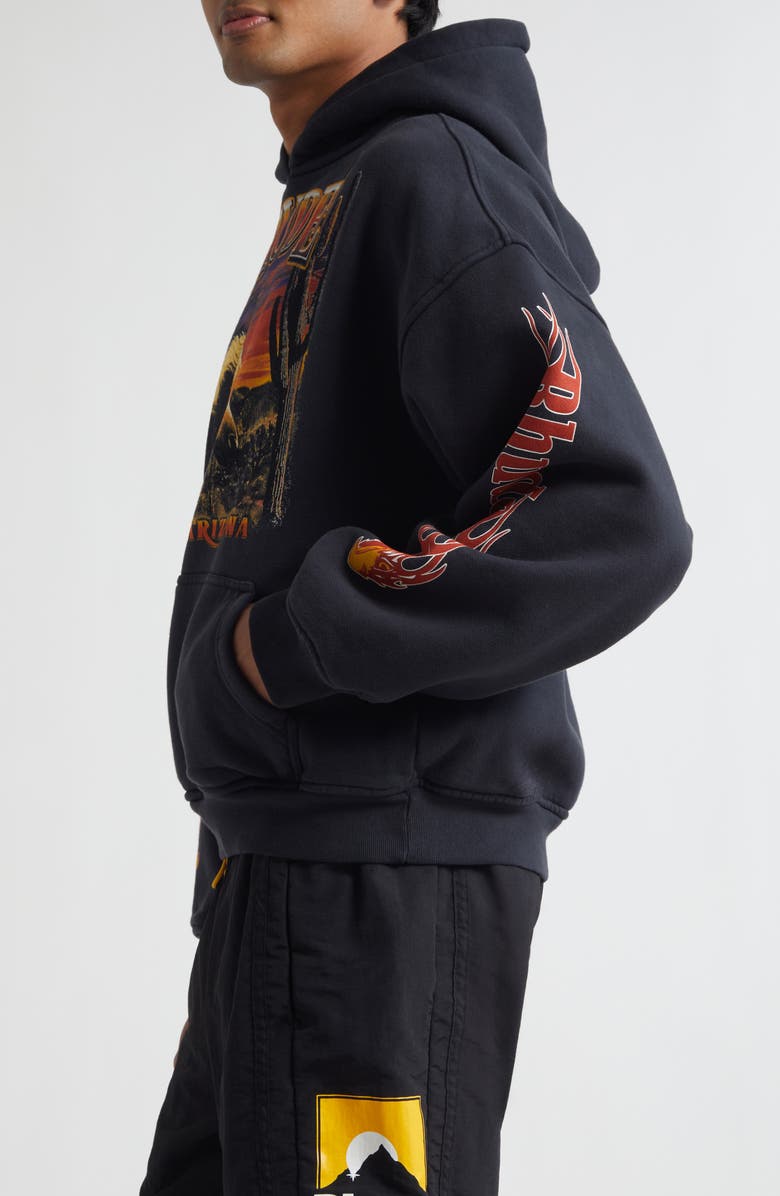 Rhude Mesa Stallion Graphic Hoodie, Alternate, color, Vintage Black/ Red/ Yellow