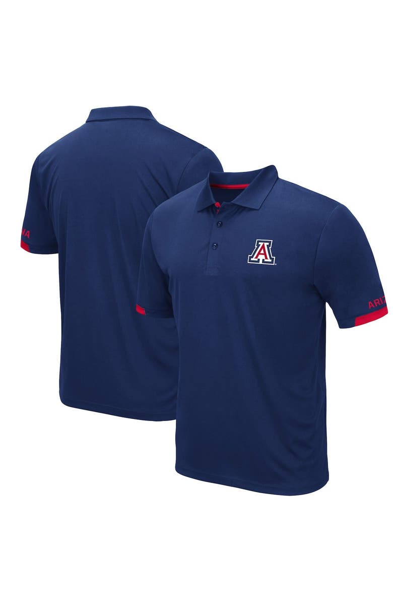 COLOSSEUM Men's Colosseum Navy Arizona Wildcats Santry Lightweight Polo, Alternate, color, Navy