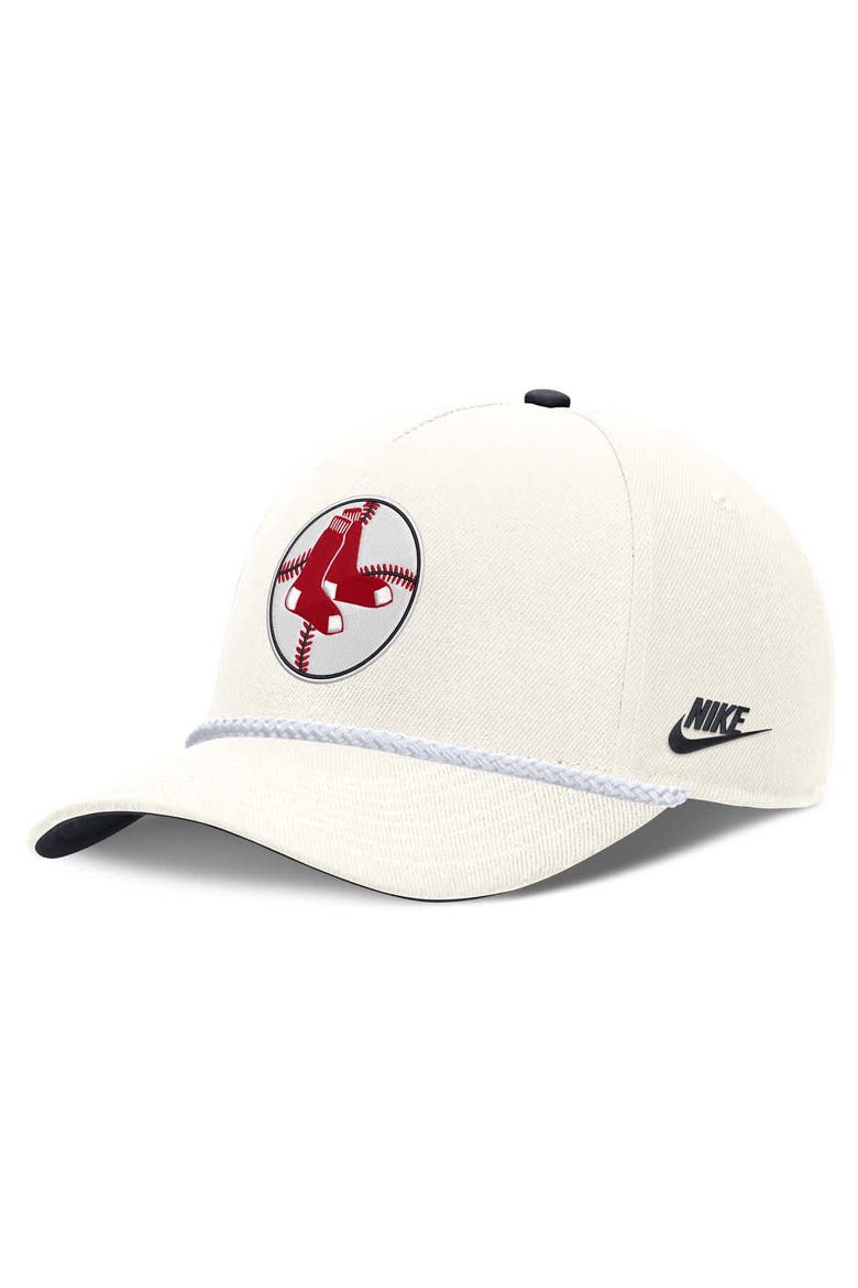 Men's Nike Cream Boston Red Sox Cooperstown Rise Adjustable Hat, Main, color, Cream