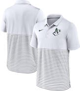 Nike Men's Nike White/Gray Athletics Home Plate Striped Polo