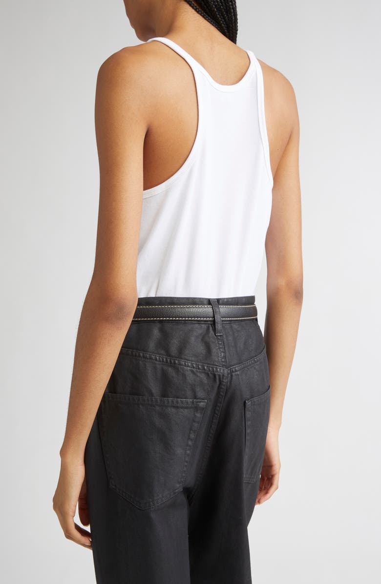 TOTEME Women's Rib Stretch Organic Cotton Tank, Alternate, color, White