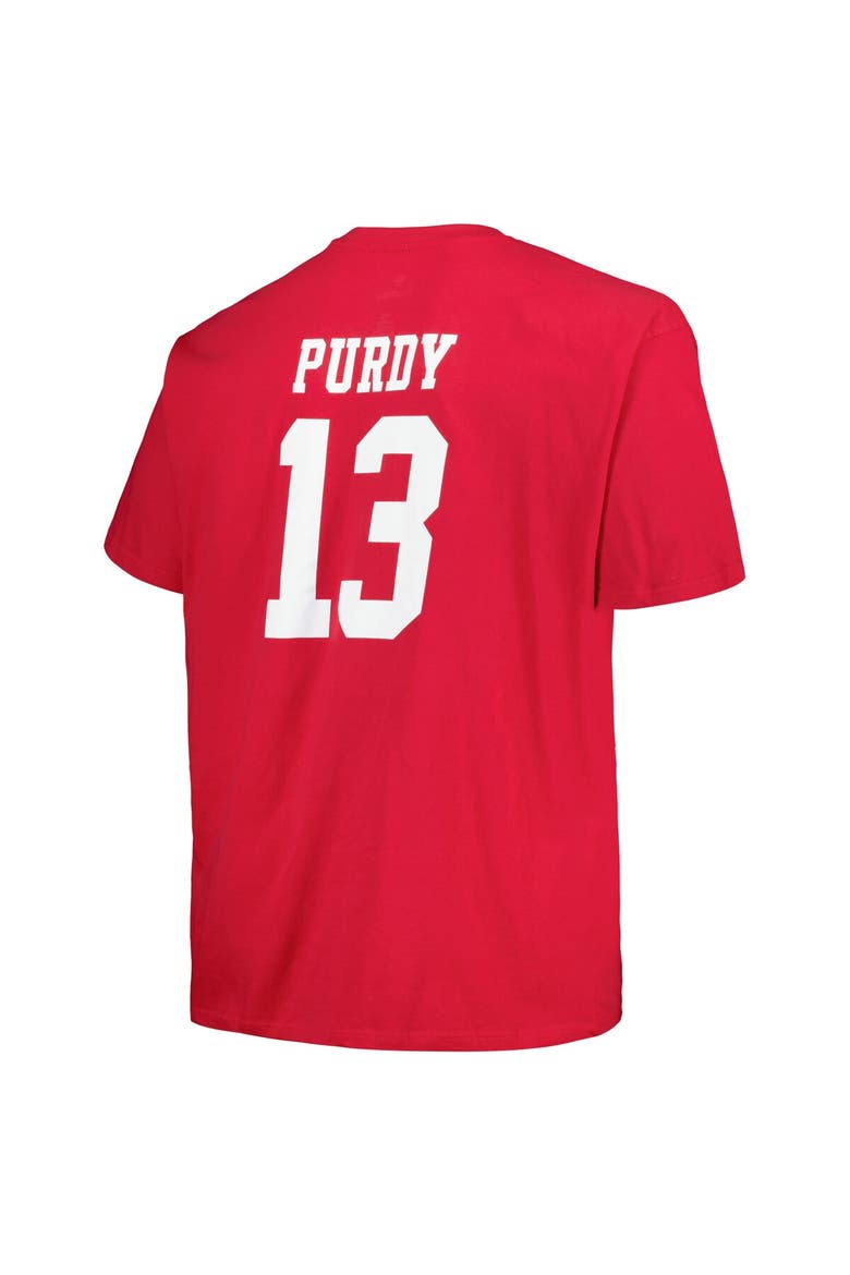Men's Fanatics Branded Brock Purdy Scarlet San Francisco 49ers Big & Tall Player Name & Number T-Shirt, Alternate, color, Scarlet