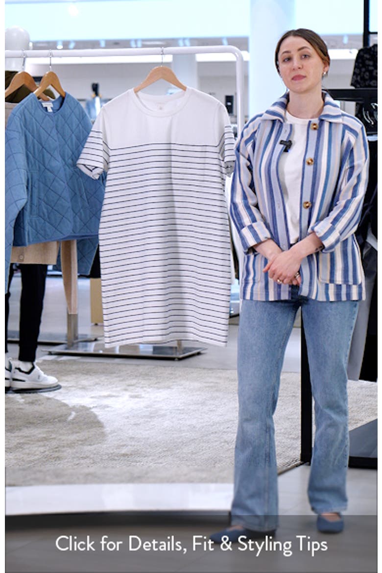 Patch Pocket Stripe T-Shirt Dress video