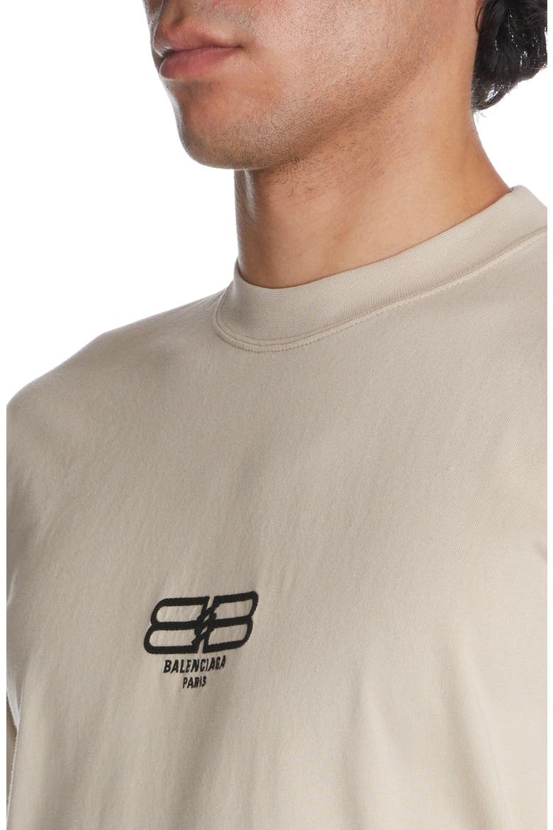 Men's License Logo Cotton T-Shirt, Alternate, color, BEIGE/ BLACK