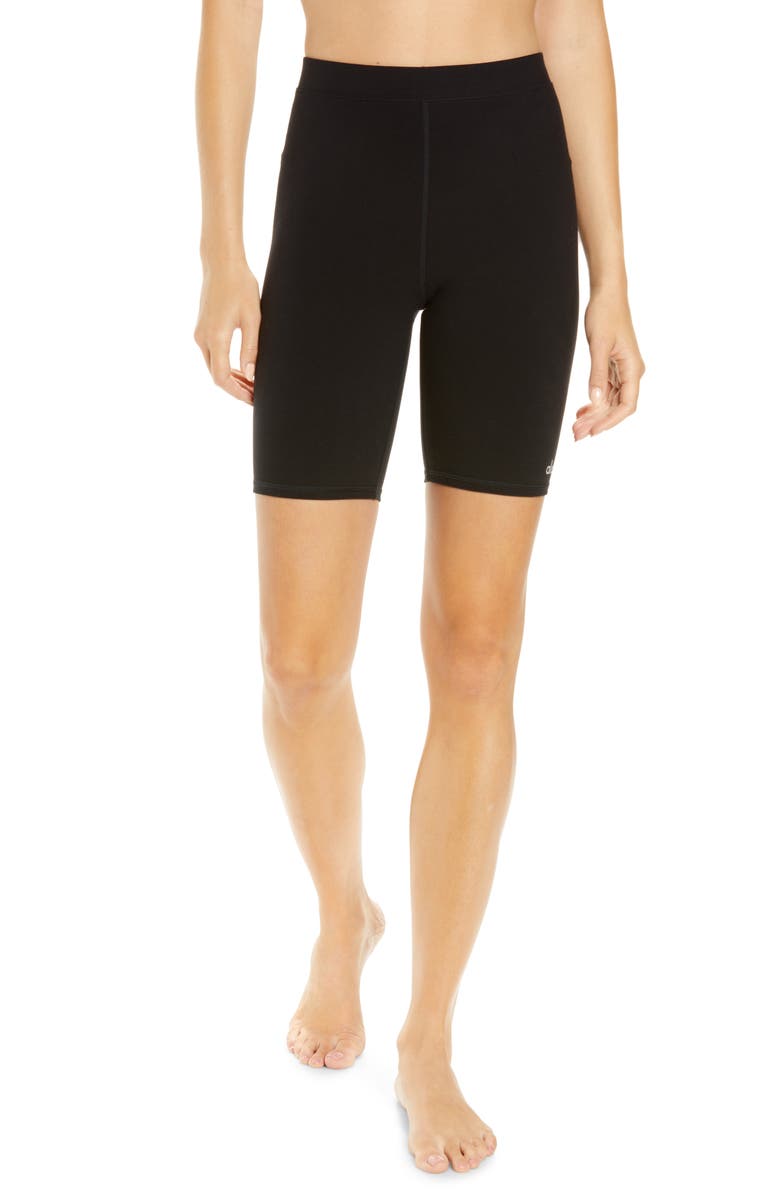 Alo Flow High Waist Alosoft Bike Shorts, Main, color, 