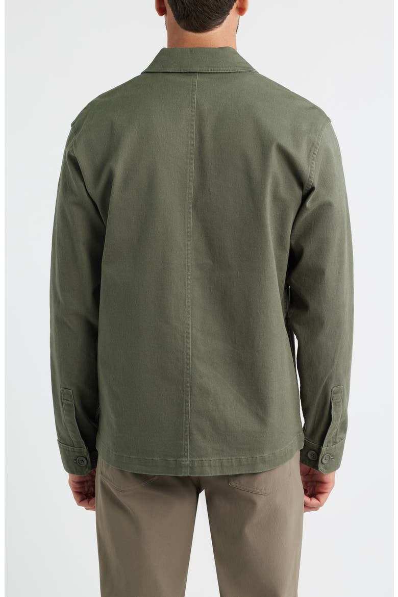 Folly Stretch Cotton Twill Chore Coat, Alternate, color, DARK FOREST