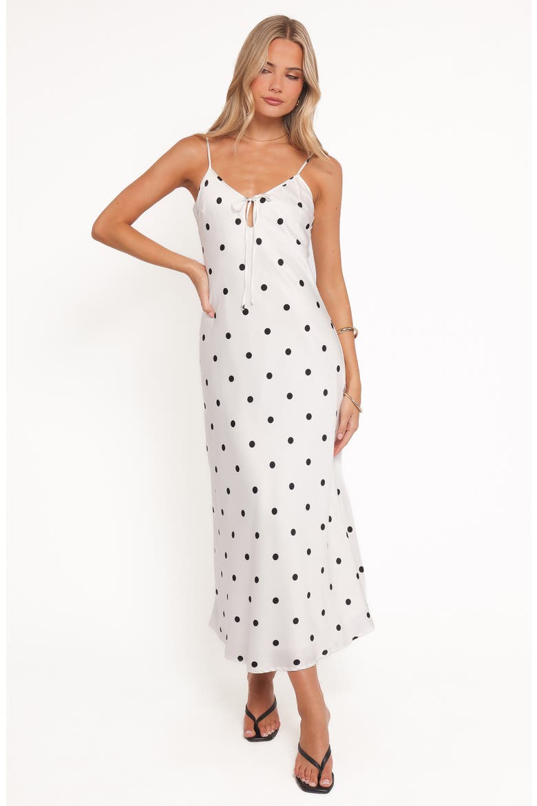 Jamila Polka Dot Midi Dress, Alternate, color, WHITE POLKA DOT