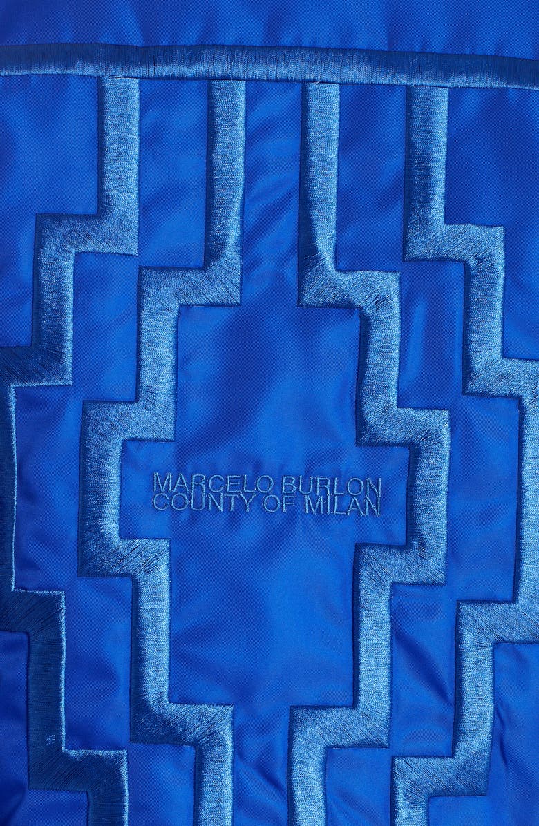 Marcelo Burlon Embroidered Cross Logo Nylon Bomber Jacket, Alternate, color, 