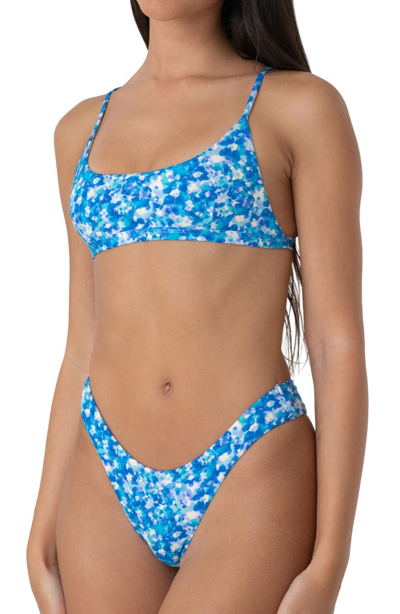 Bright Swimwear Bali Top, Alternate, color, Aqua Floral